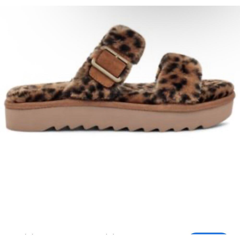 Koolabura By UGG Women's Furr-Ah Cheetah Slipper Sandals size 11